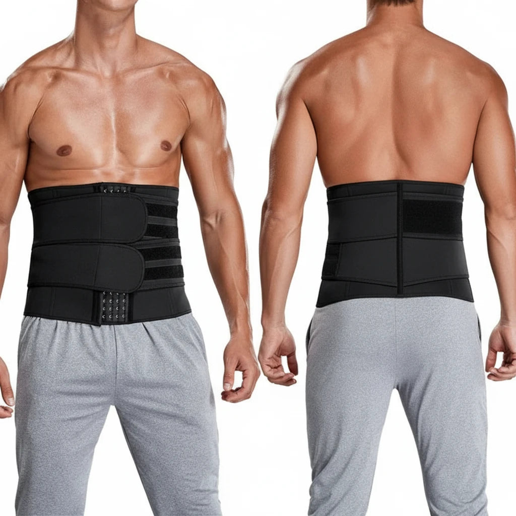 SHREDBAND™ Men’s Sweat & Sculpt Waist Trainer | Fat-Burning Sauna Belt