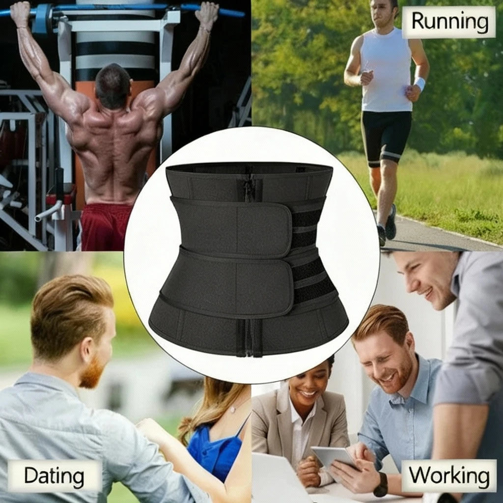 SHREDBAND™ Men’s Sweat & Sculpt Waist Trainer | Fat-Burning Sauna Belt